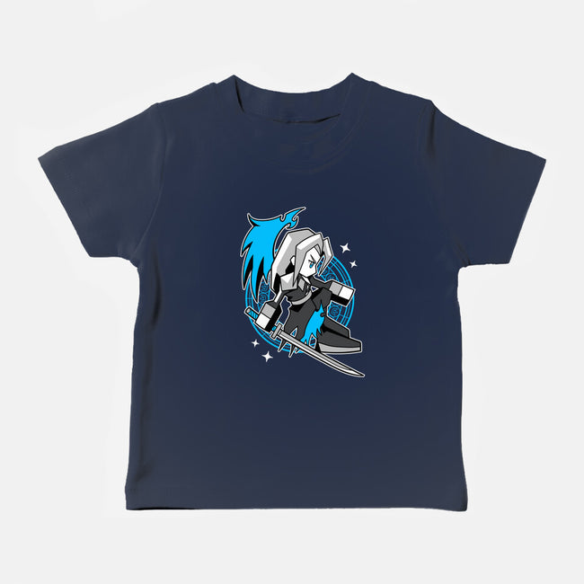 White Long Hair Boy-Baby-Basic-Tee-GoblinTengu
