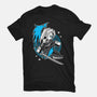 White Long Hair Boy-Youth-Basic-Tee-GoblinTengu