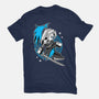 White Long Hair Boy-Womens-Fitted-Tee-GoblinTengu