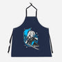 White Long Hair Boy-Unisex-Kitchen-Apron-GoblinTengu