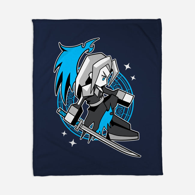 White Long Hair Boy-None-Fleece-Blanket-GoblinTengu