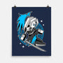 White Long Hair Boy-None-Matte-Poster-GoblinTengu
