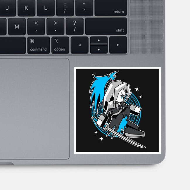 White Long Hair Boy-None-Glossy-Sticker-GoblinTengu