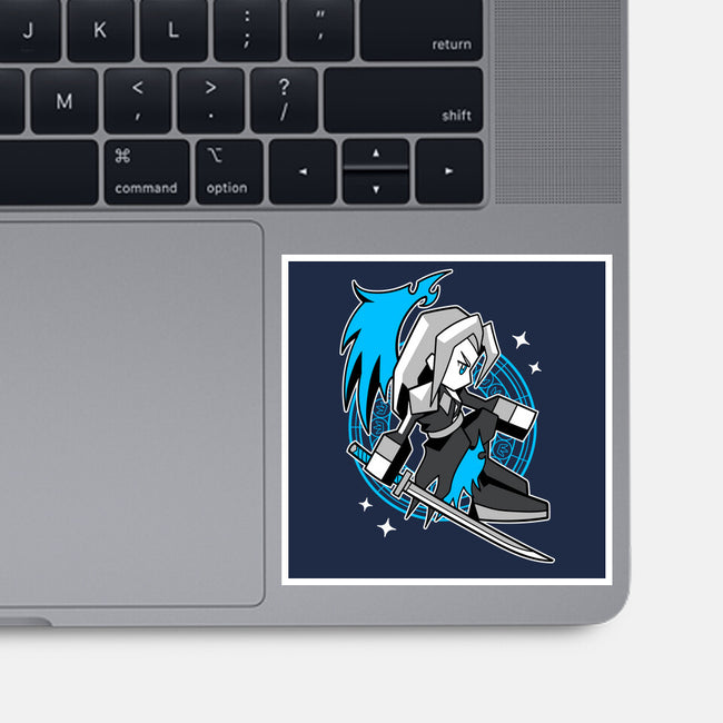 White Long Hair Boy-None-Glossy-Sticker-GoblinTengu