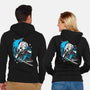 White Long Hair Boy-Unisex-Zip-Up-Sweatshirt-GoblinTengu