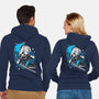 White Long Hair Boy-Unisex-Zip-Up-Sweatshirt-GoblinTengu