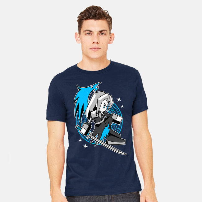 White Long Hair Boy-Mens-Heavyweight-Tee-GoblinTengu