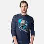White Long Hair Boy-Mens-Long Sleeved-Tee-GoblinTengu