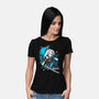 White Long Hair Boy-Womens-Basic-Tee-GoblinTengu
