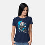 White Long Hair Boy-Womens-Basic-Tee-GoblinTengu