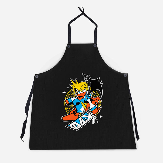 Yellow Warrior-Unisex-Kitchen-Apron-GoblinTengu