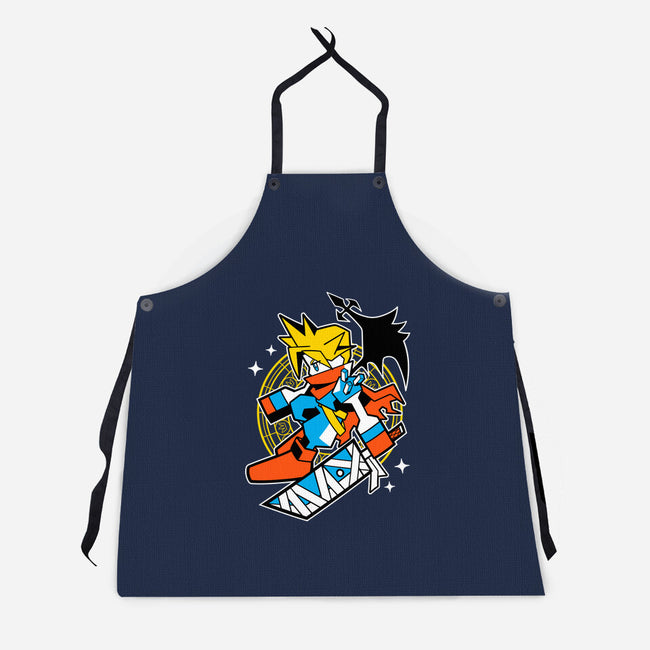 Yellow Warrior-Unisex-Kitchen-Apron-GoblinTengu