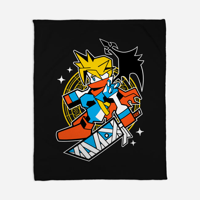 Yellow Warrior-None-Fleece-Blanket-GoblinTengu