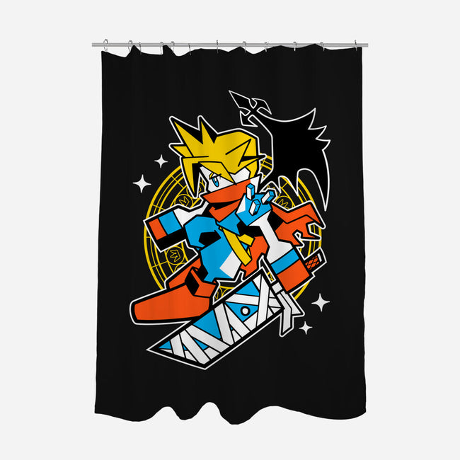 Yellow Warrior-None-Polyester-Shower Curtain-GoblinTengu