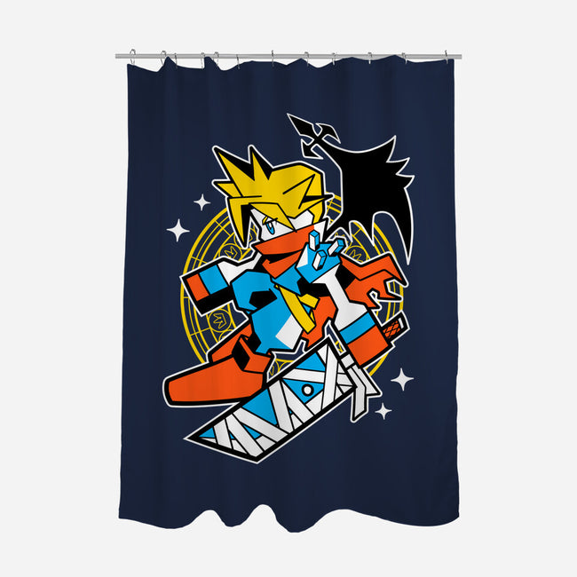 Yellow Warrior-None-Polyester-Shower Curtain-GoblinTengu