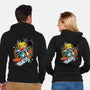 Yellow Warrior-Unisex-Zip-Up-Sweatshirt-GoblinTengu