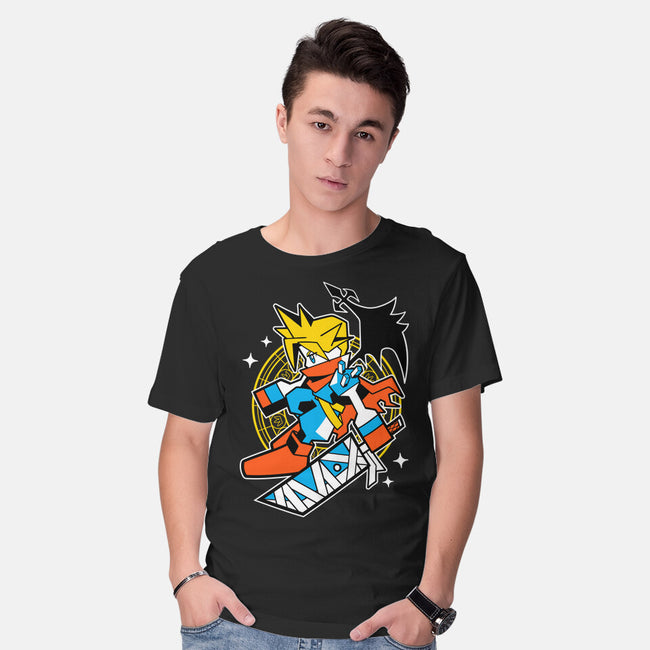 Yellow Warrior-Mens-Basic-Tee-GoblinTengu