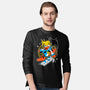 Yellow Warrior-Mens-Long Sleeved-Tee-GoblinTengu