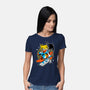Yellow Warrior-Womens-Basic-Tee-GoblinTengu