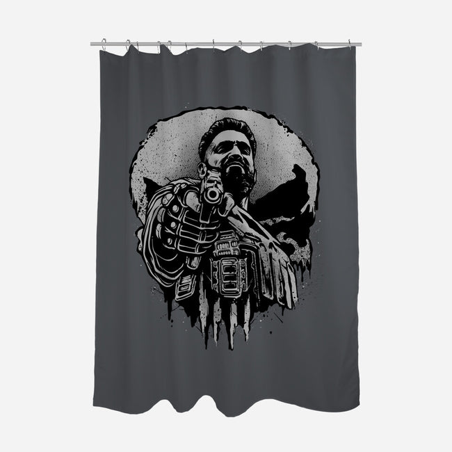 Aim For Peace-None-Polyester-Shower Curtain-glitchygorilla