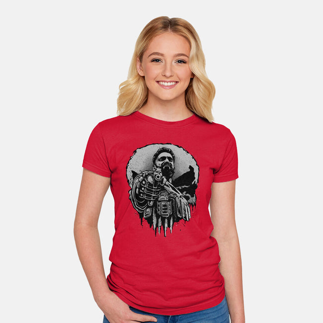 Aim For Peace-Womens-Fitted-Tee-glitchygorilla