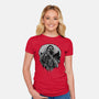 Aim For Peace-Womens-Fitted-Tee-glitchygorilla
