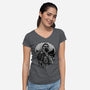 Aim For Peace-Womens-V-Neck-Tee-glitchygorilla