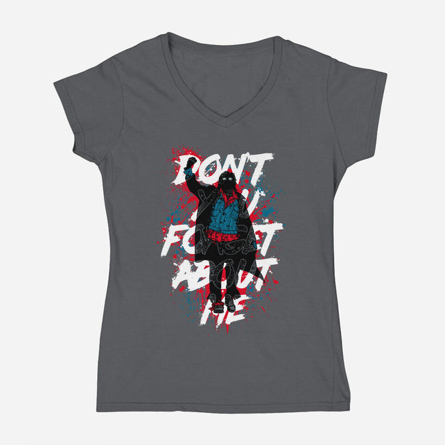 Unforgotten Rebel-Womens-V-Neck-Tee-Tronyx79