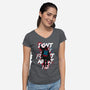 Unforgotten Rebel-Womens-V-Neck-Tee-Tronyx79