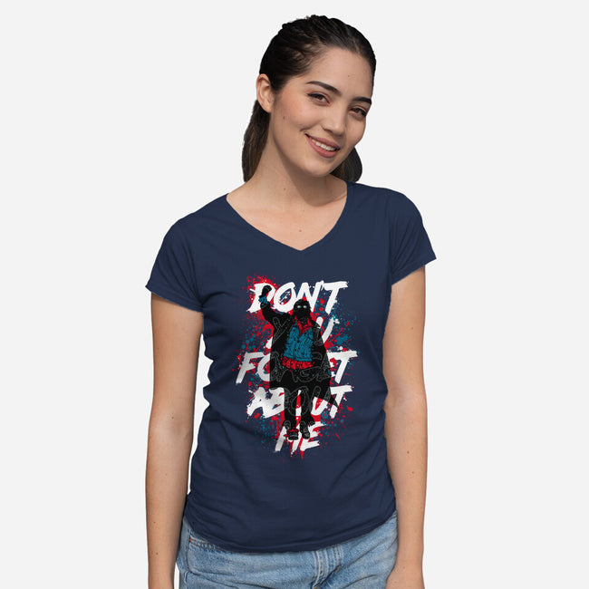 Unforgotten Rebel-Womens-V-Neck-Tee-Tronyx79