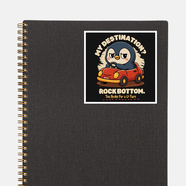 Rock Bottom Penguin-None-Glossy-Sticker-Trendlory