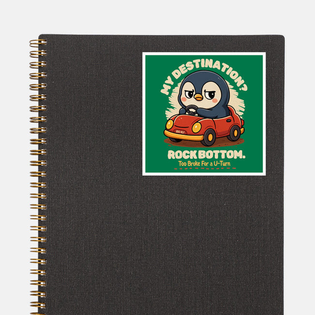 Rock Bottom Penguin-None-Glossy-Sticker-Trendlory