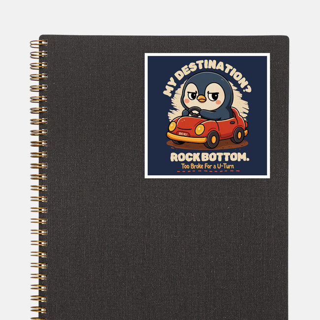 Rock Bottom Penguin-None-Glossy-Sticker-Trendlory