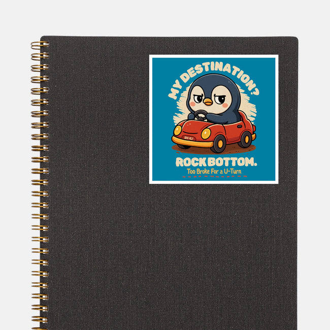 Rock Bottom Penguin-None-Glossy-Sticker-Trendlory