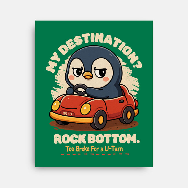 Rock Bottom Penguin-None-Stretched-Canvas-Trendlory