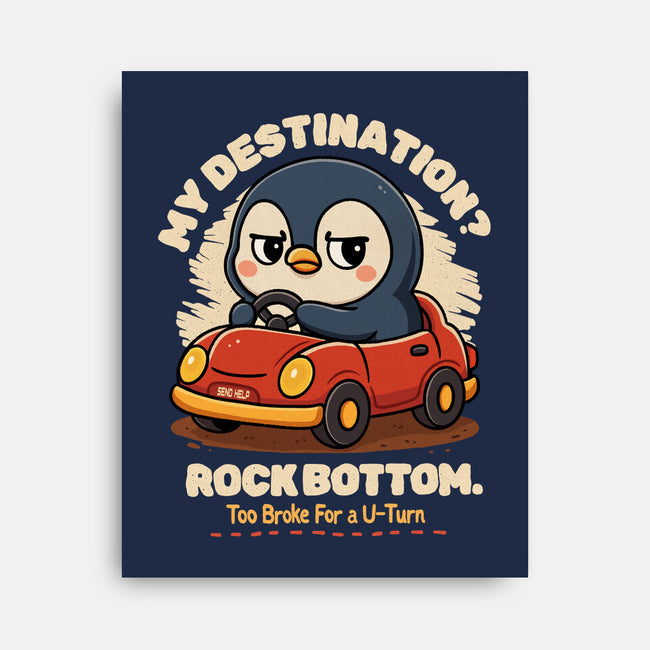 Rock Bottom Penguin-None-Stretched-Canvas-Trendlory