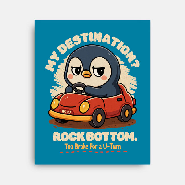 Rock Bottom Penguin-None-Stretched-Canvas-Trendlory