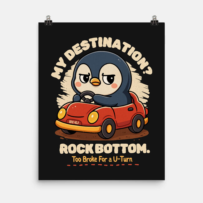 Rock Bottom Penguin-None-Matte-Poster-Trendlory
