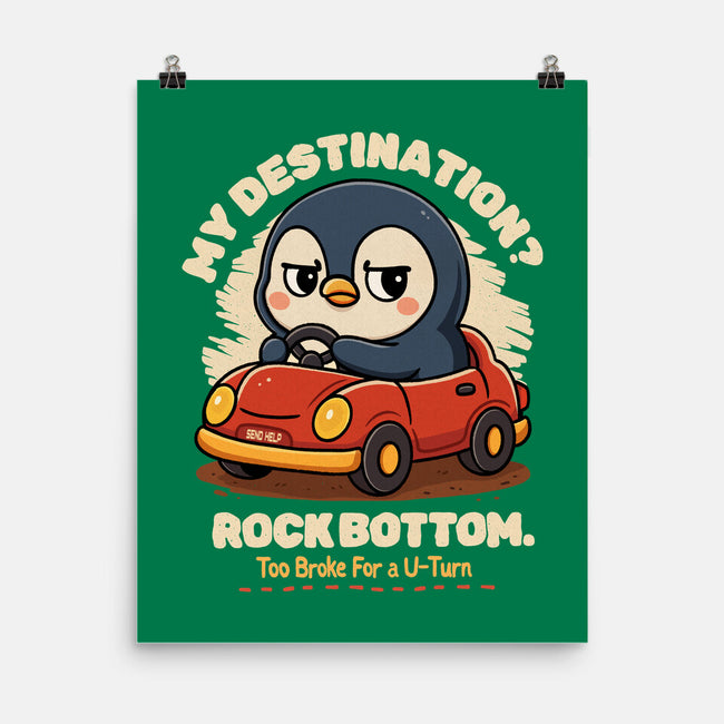 Rock Bottom Penguin-None-Matte-Poster-Trendlory