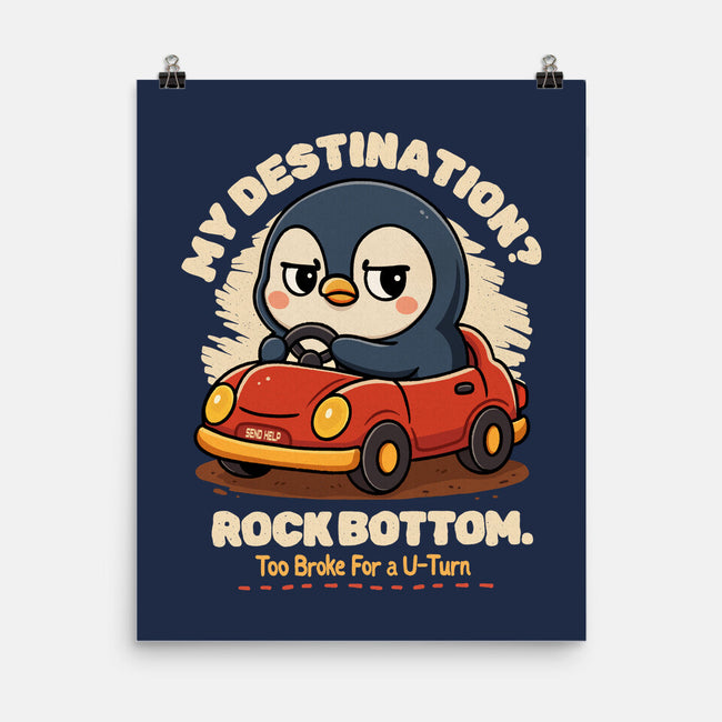 Rock Bottom Penguin-None-Matte-Poster-Trendlory
