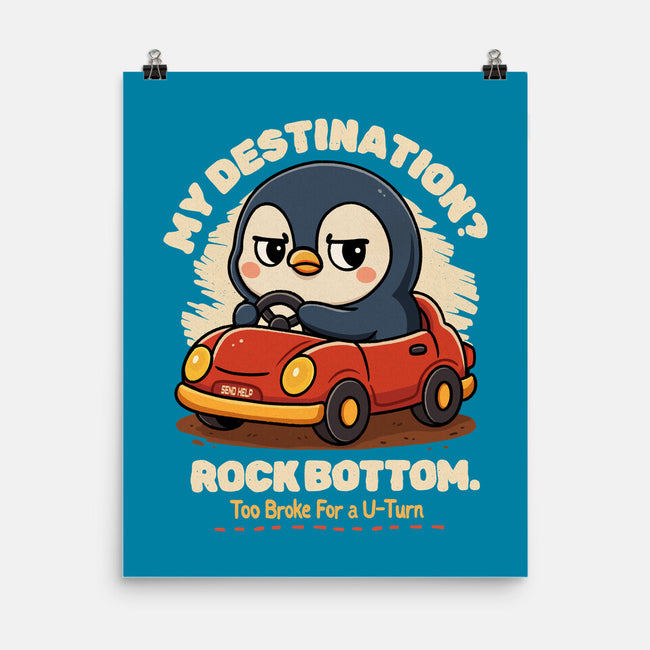Rock Bottom Penguin-None-Matte-Poster-Trendlory