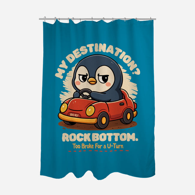 Rock Bottom Penguin-None-Polyester-Shower Curtain-Trendlory