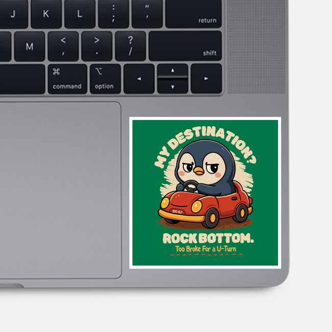 Rock Bottom Penguin-None-Glossy-Sticker-Trendlory