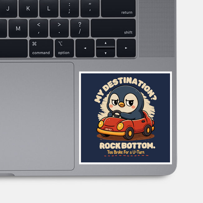 Rock Bottom Penguin-None-Glossy-Sticker-Trendlory