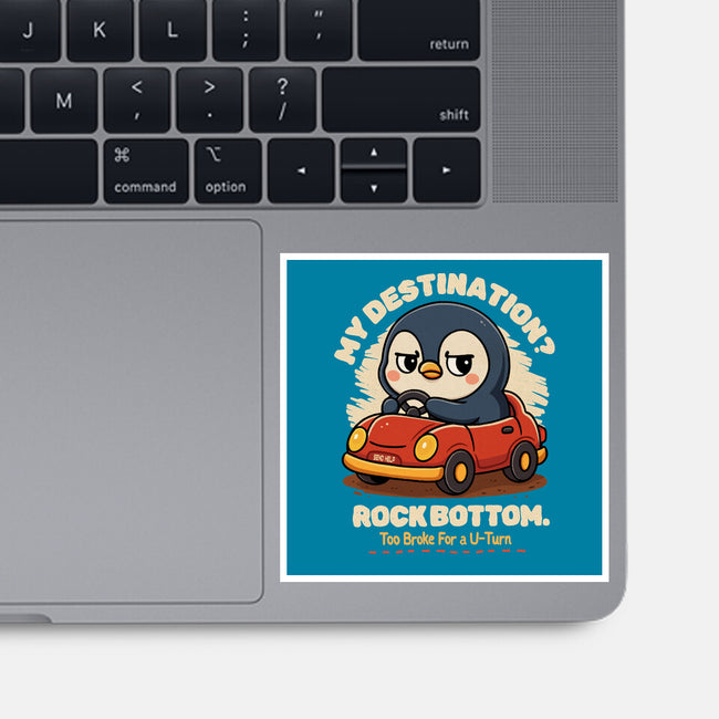 Rock Bottom Penguin-None-Glossy-Sticker-Trendlory