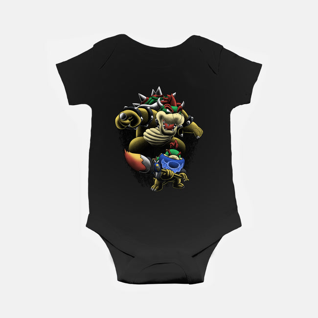 Koopa Royal Duo-Baby-Basic-Onesie-Astrobot Invention