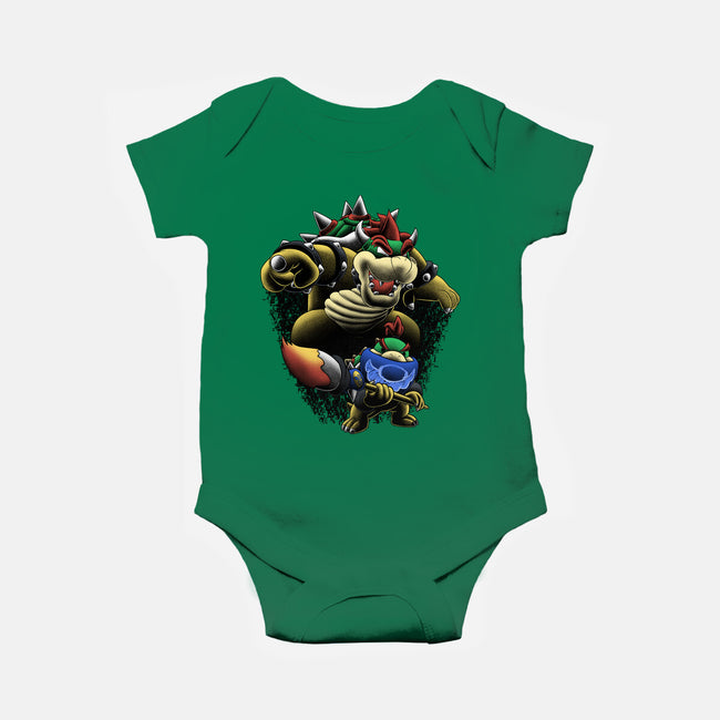 Koopa Royal Duo-Baby-Basic-Onesie-Astrobot Invention