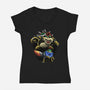 Koopa Royal Duo-Womens-V-Neck-Tee-Astrobot Invention