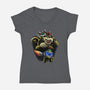 Koopa Royal Duo-Womens-V-Neck-Tee-Astrobot Invention