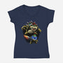 Koopa Royal Duo-Womens-V-Neck-Tee-Astrobot Invention